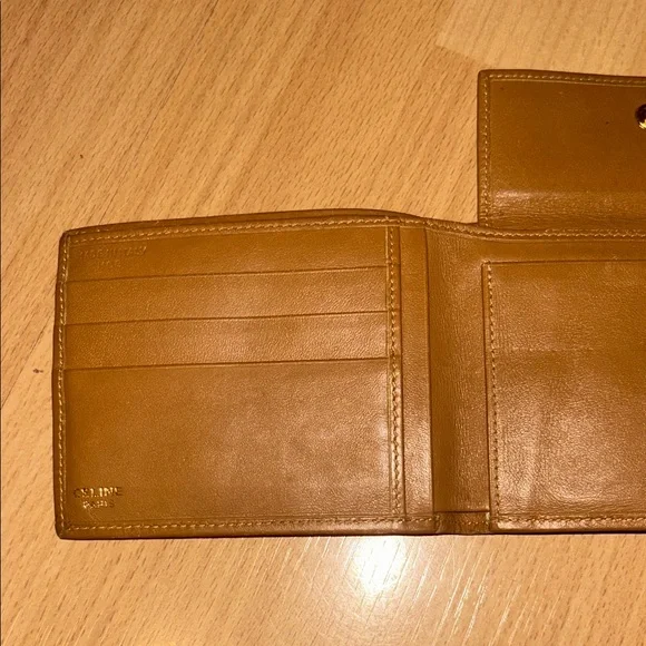 ⭐️CELINE PARIS WALLET⭐️ Elegant Vintage Luxury Brown Leather Wallet - Picture 4 of 7